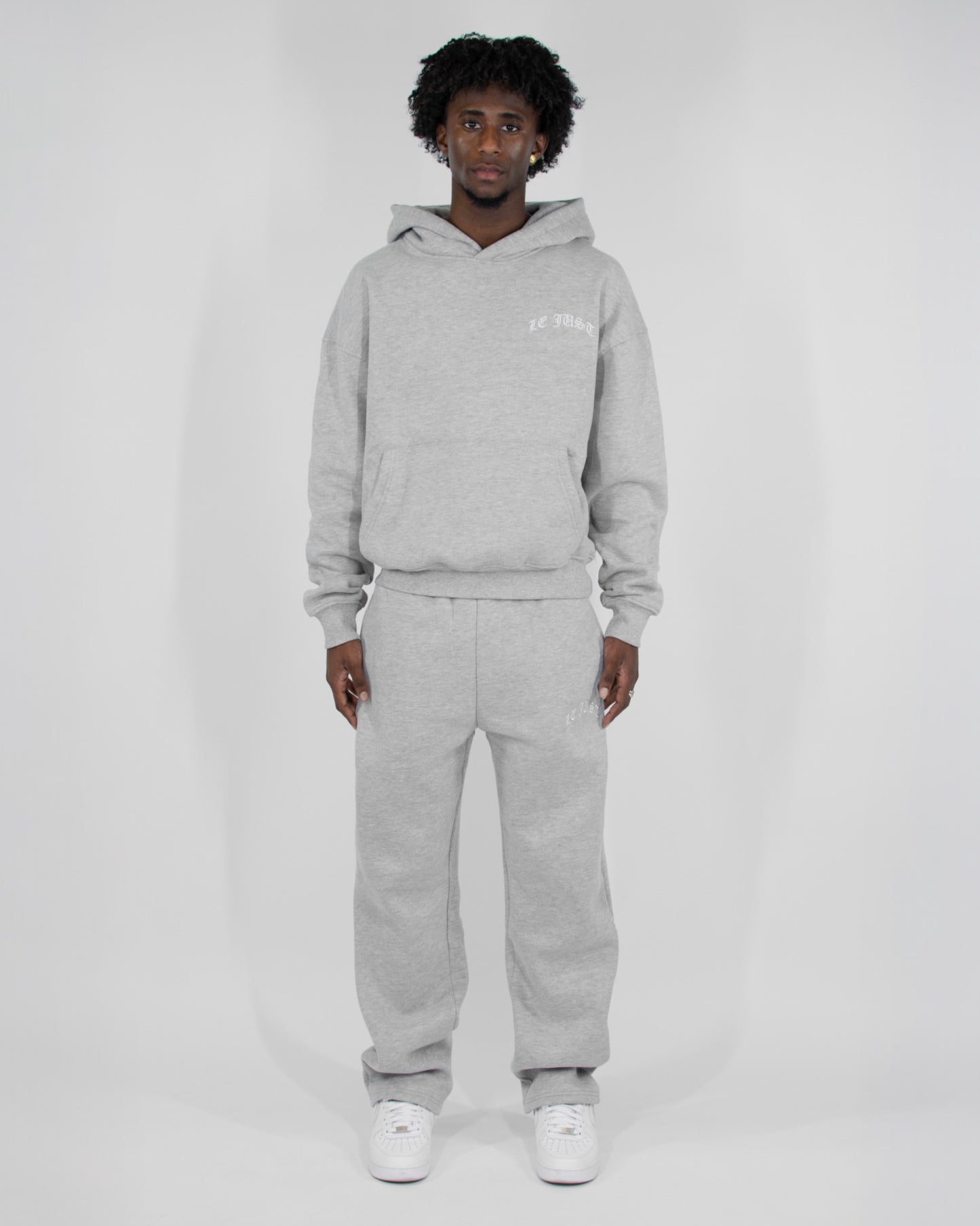 Monogram Hoodie - Light Grey