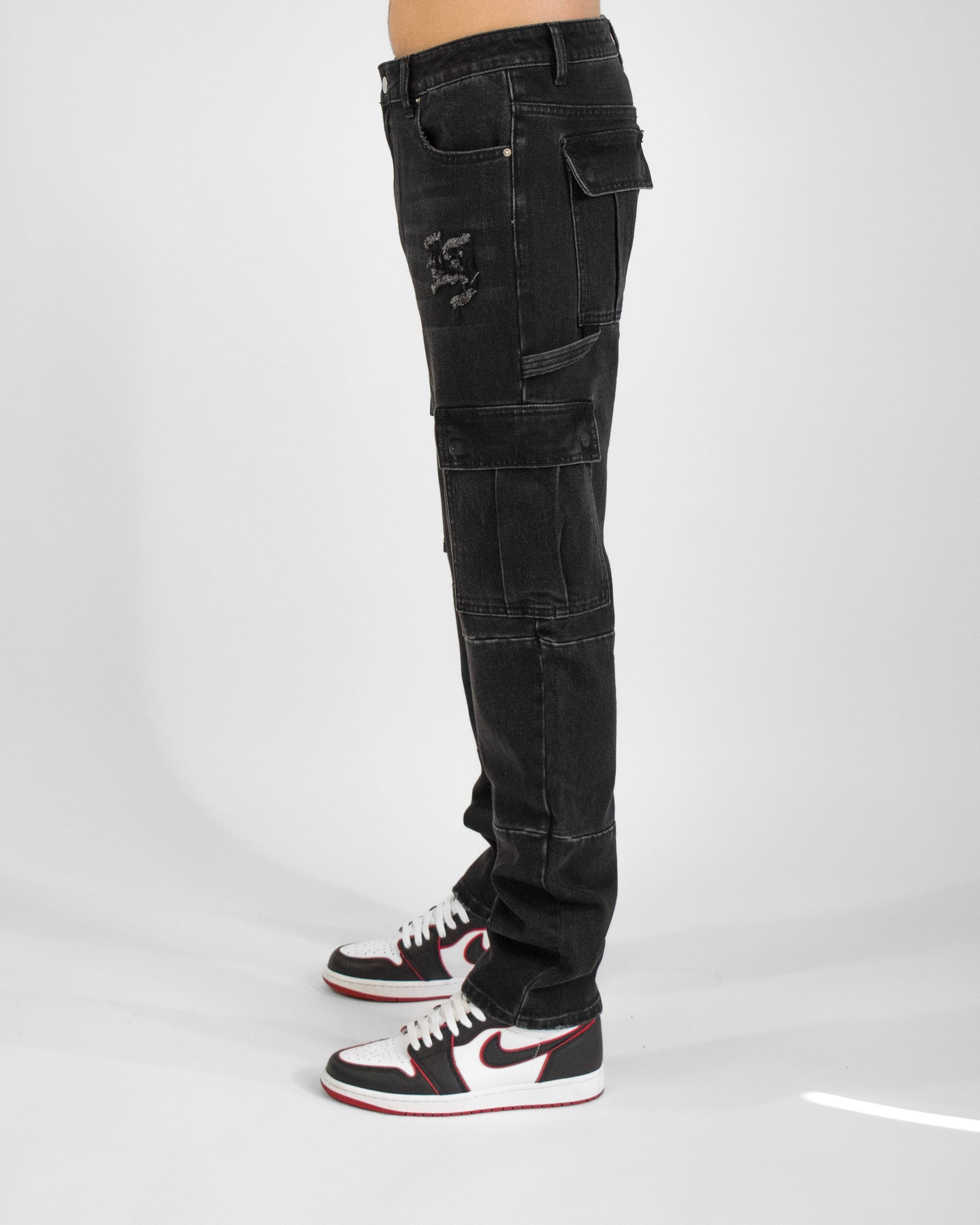 Black Cargo Jeans