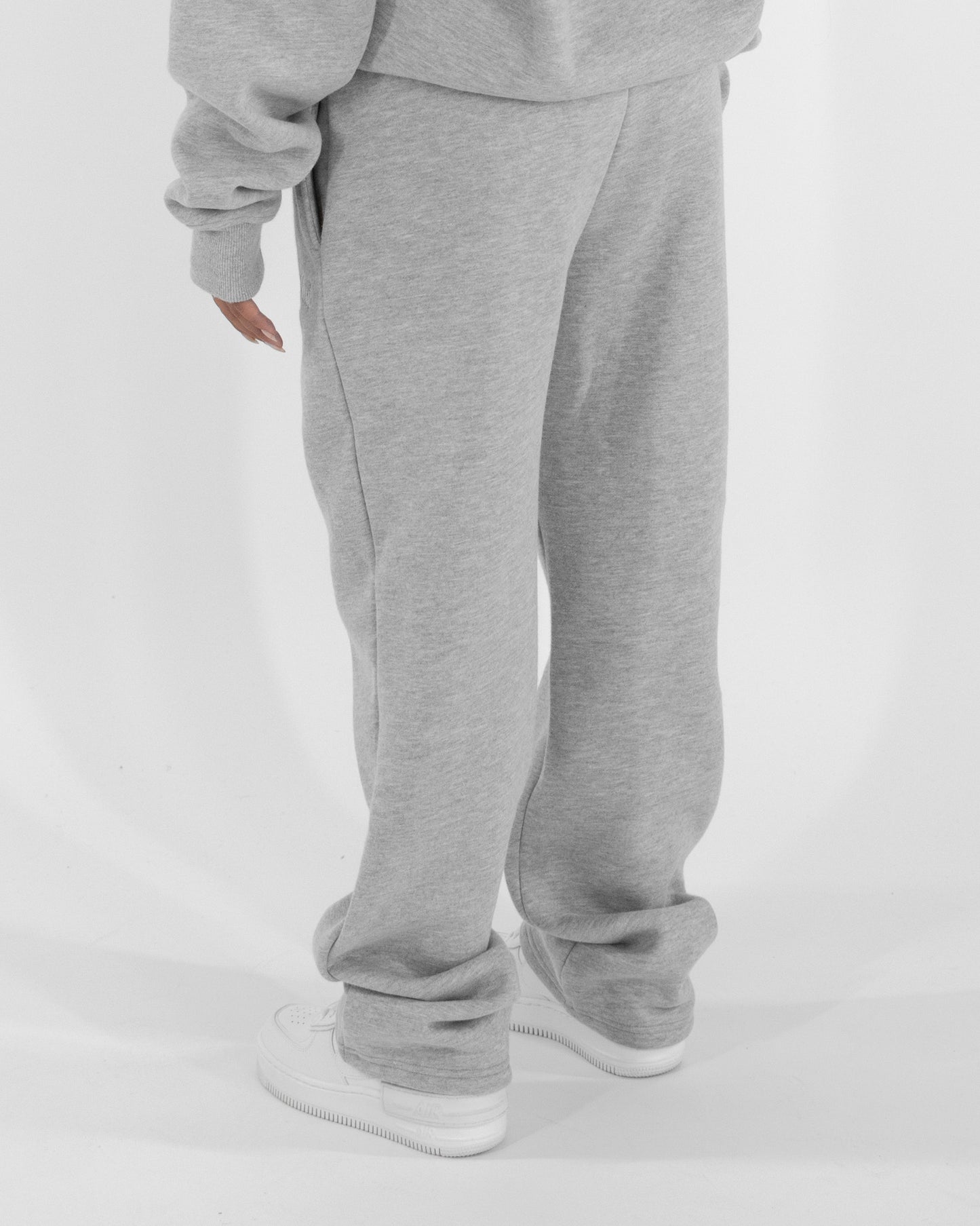 Straight Leg Joggers - Light Grey
