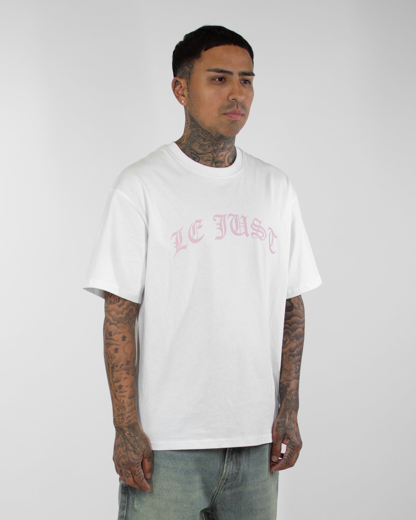 Monogram Tee - White/Pink