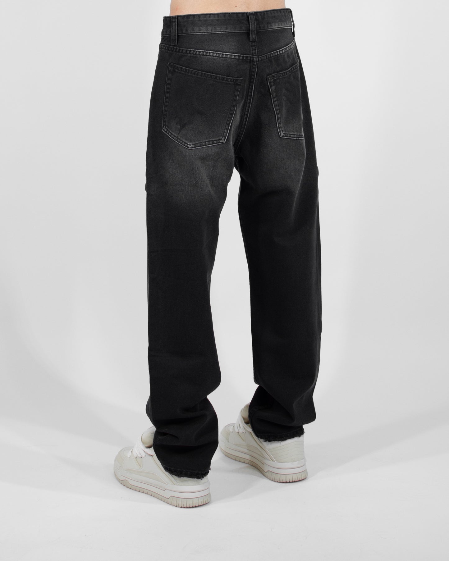 Black Monogram Jeans