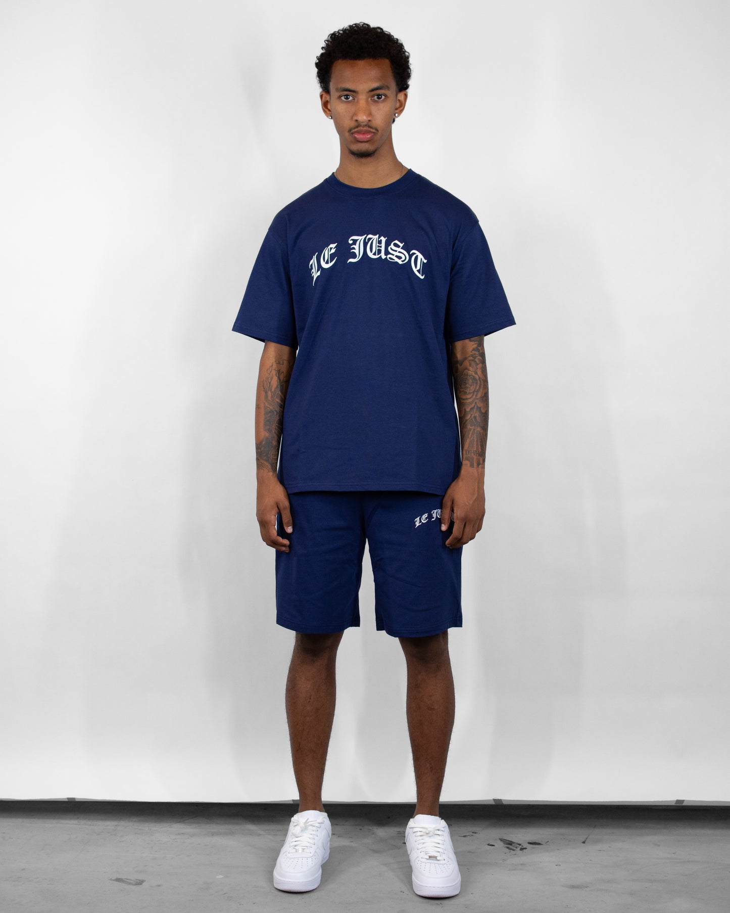 Monogram Tee - Navy/White