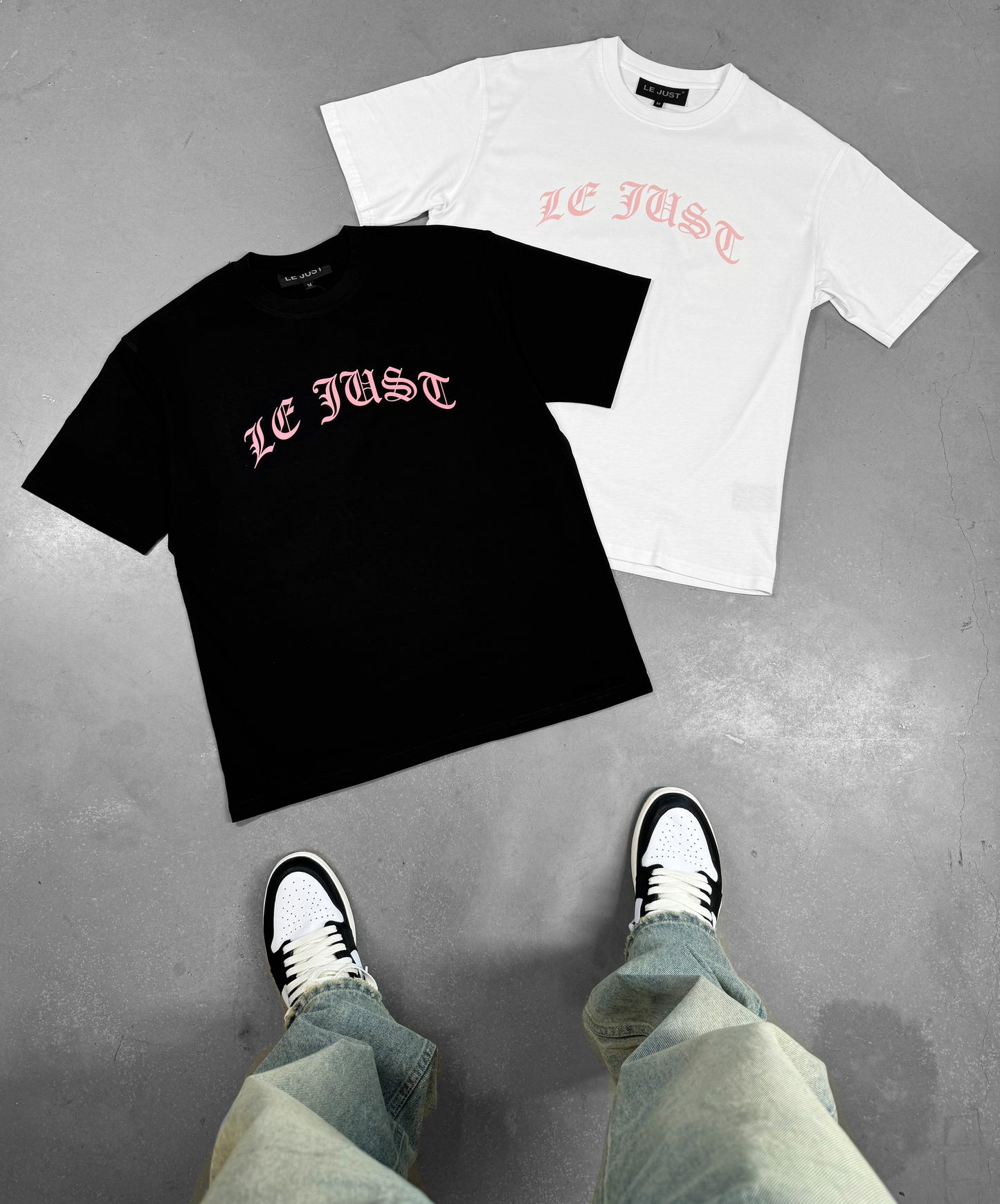 Monogram Tee - Black/Pink