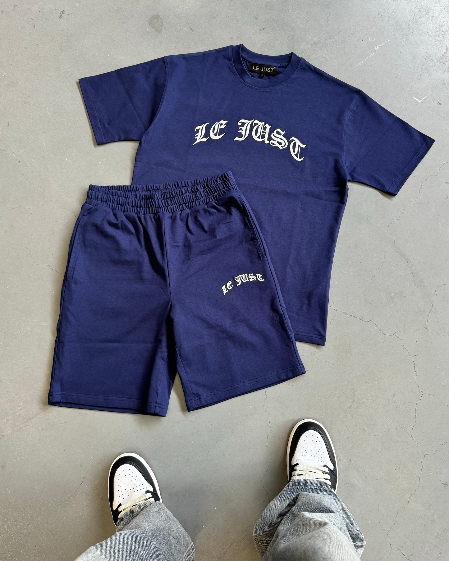Monogram Tee - Navy/White