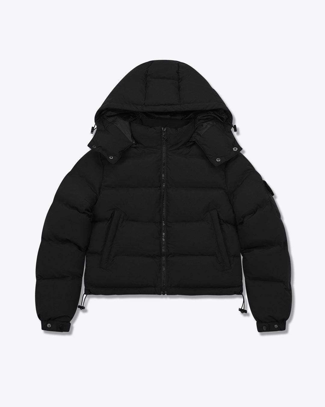 Black Cropped Puffer Jacket