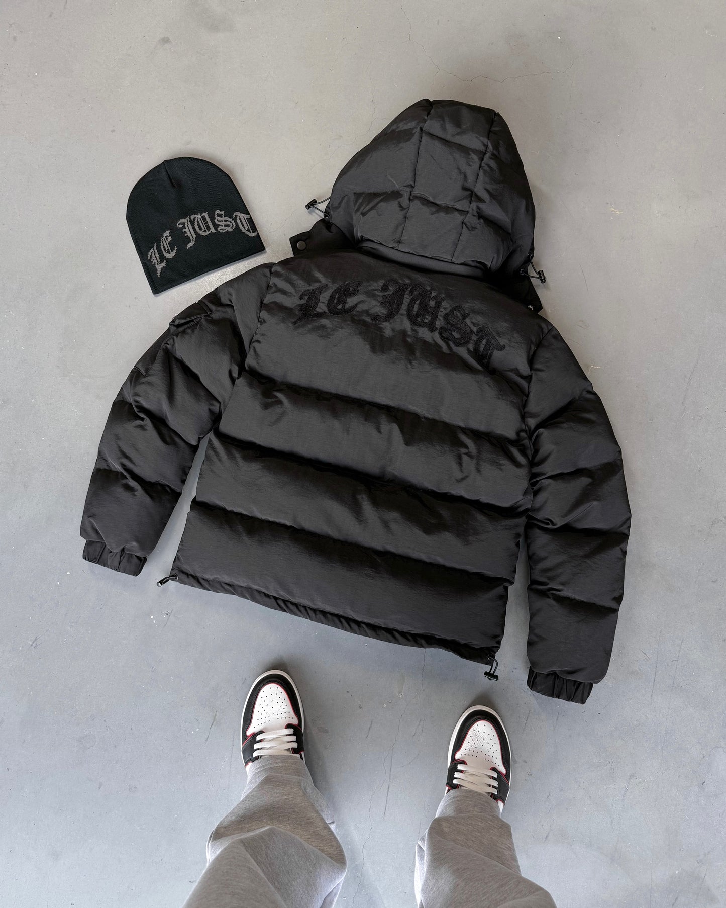 Black Cropped Puffer Jacket