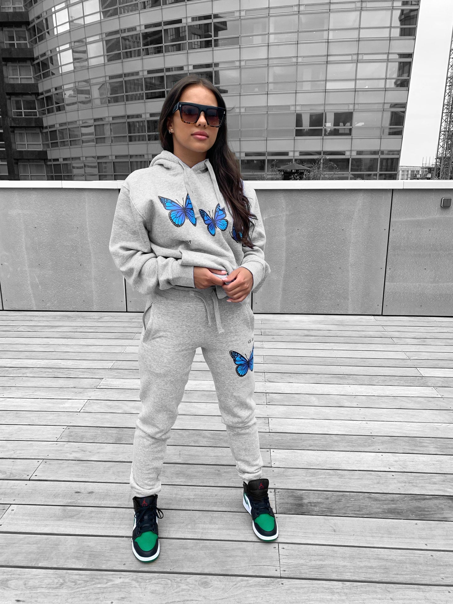Butterfly Hoodie Grey