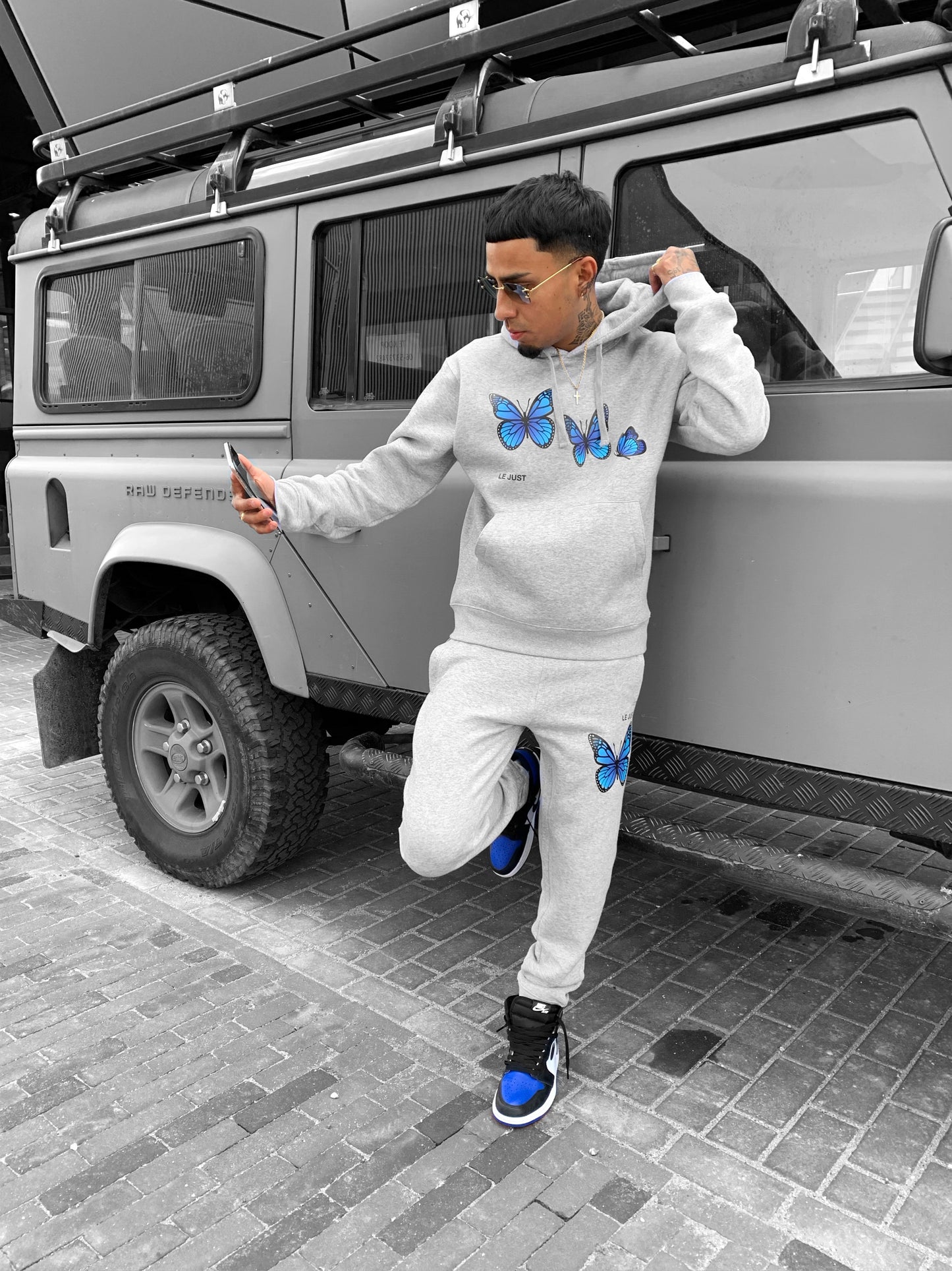 Butterfly Hoodie Grey