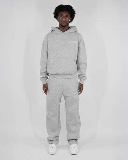 Monogram Straight Leg Joggers - Light Grey