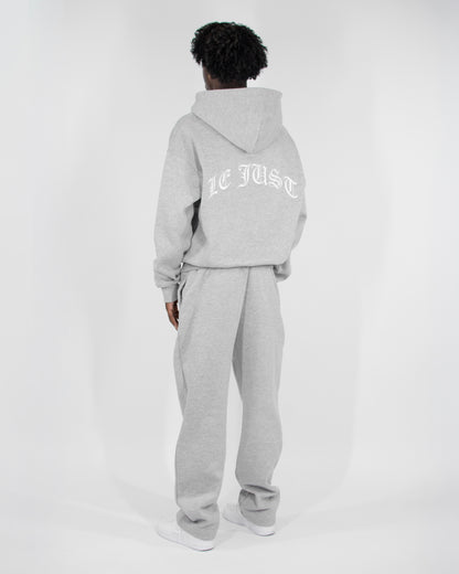 Monogram Straight Leg Joggers - Light Grey