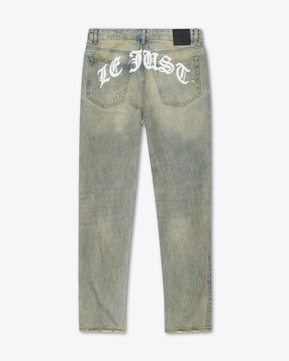 Blue Monogram Jeans