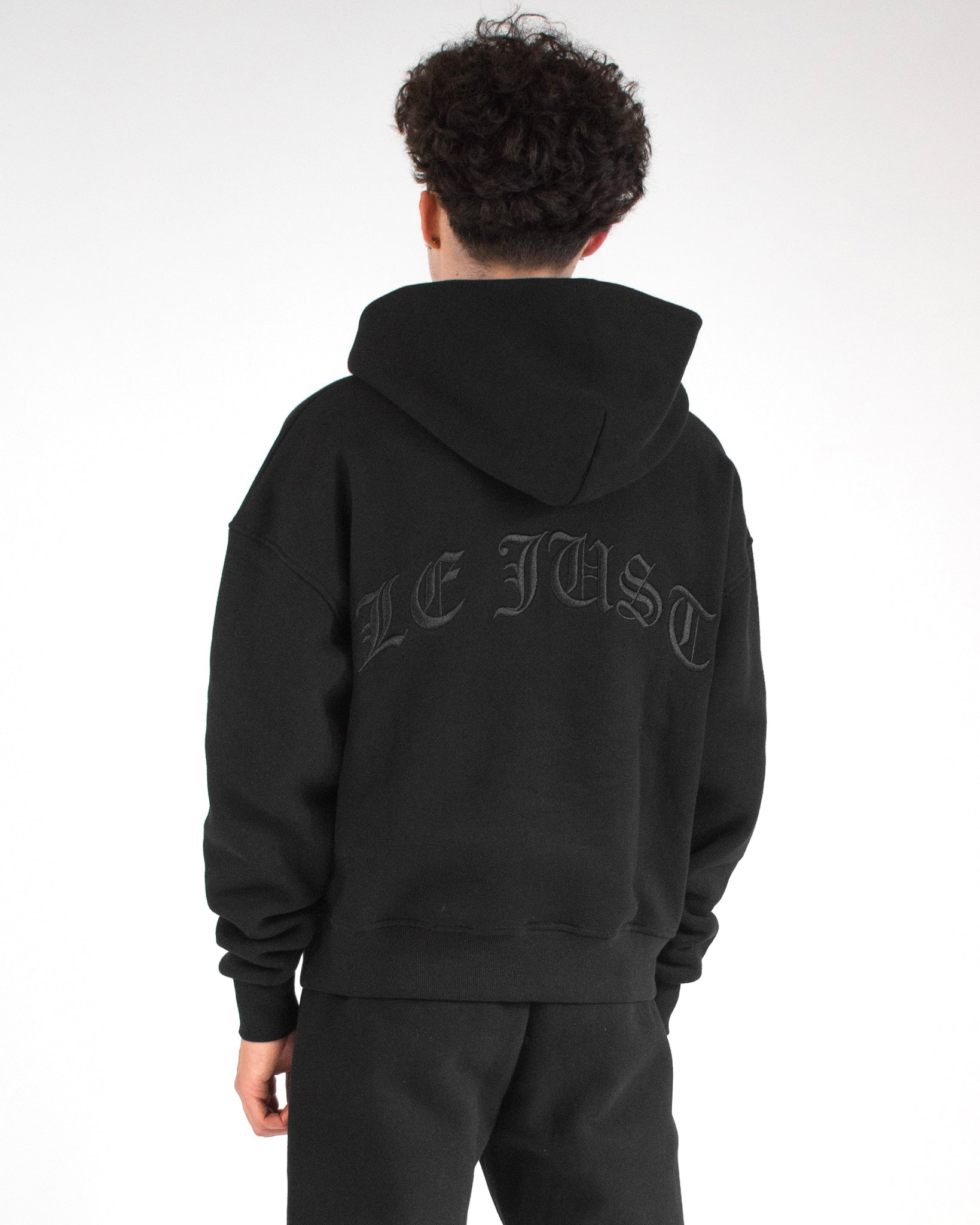 Monogram Hoodie - Black/Black – Le Just