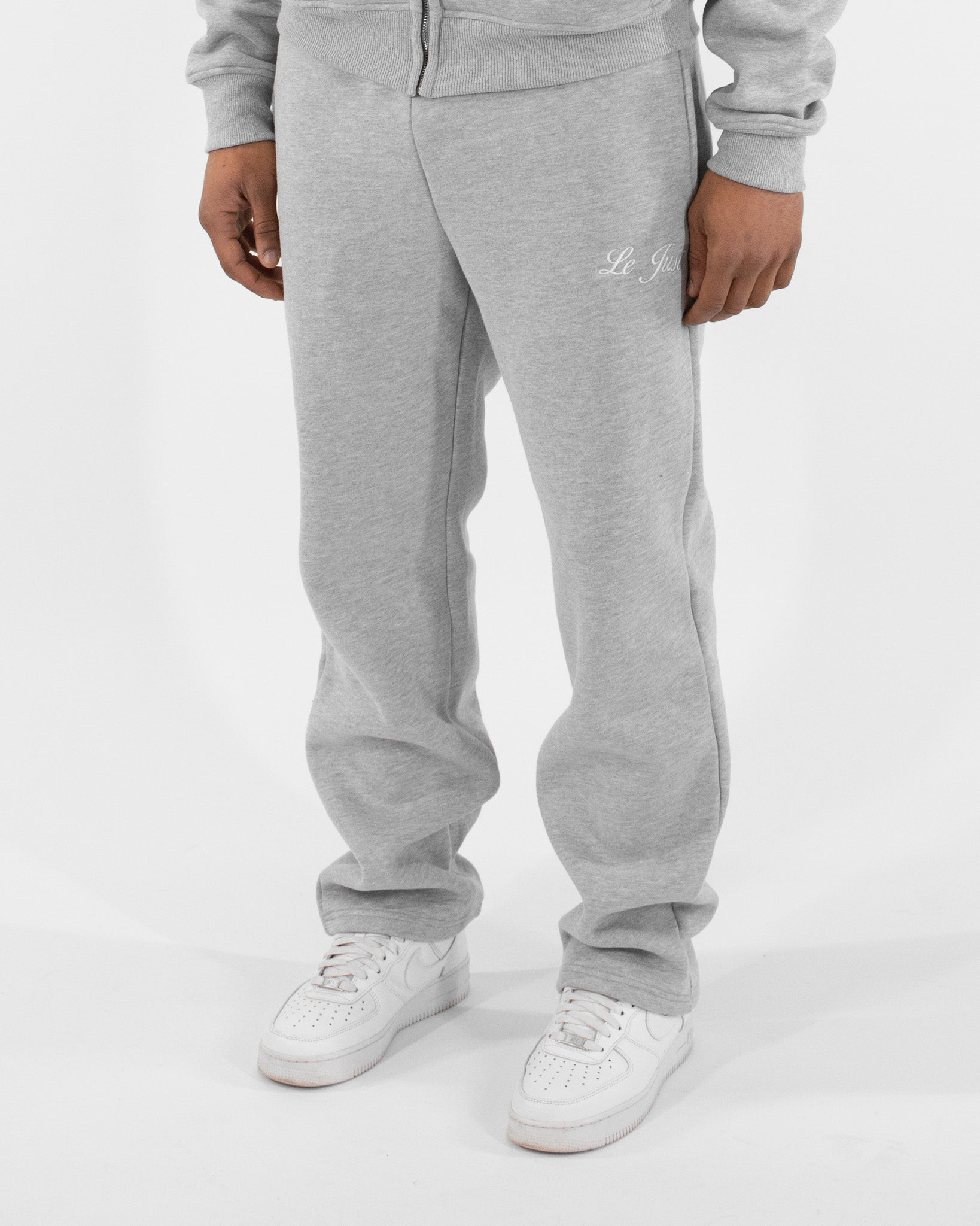 Straight grey joggers sale