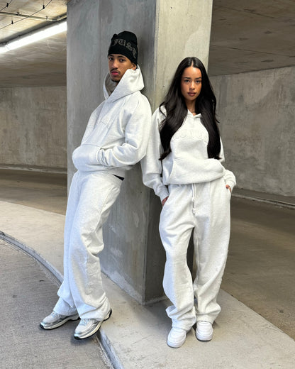 Monogram Joggers - Heather Grey