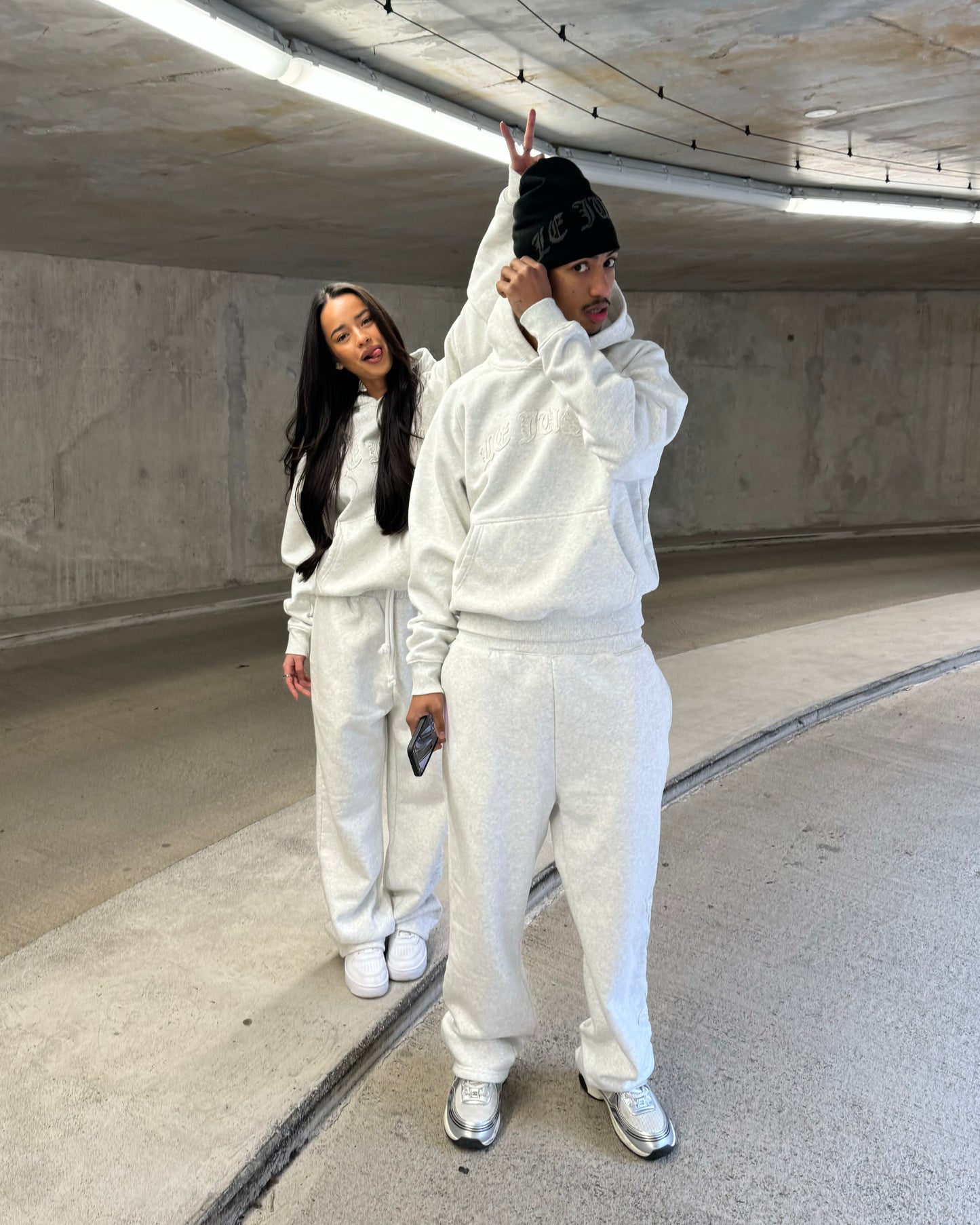 Monogram Hoodie - Heather Grey