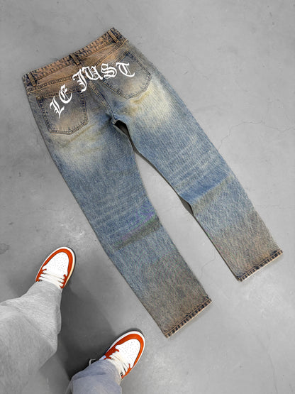 Desert Blue Monogram Jeans