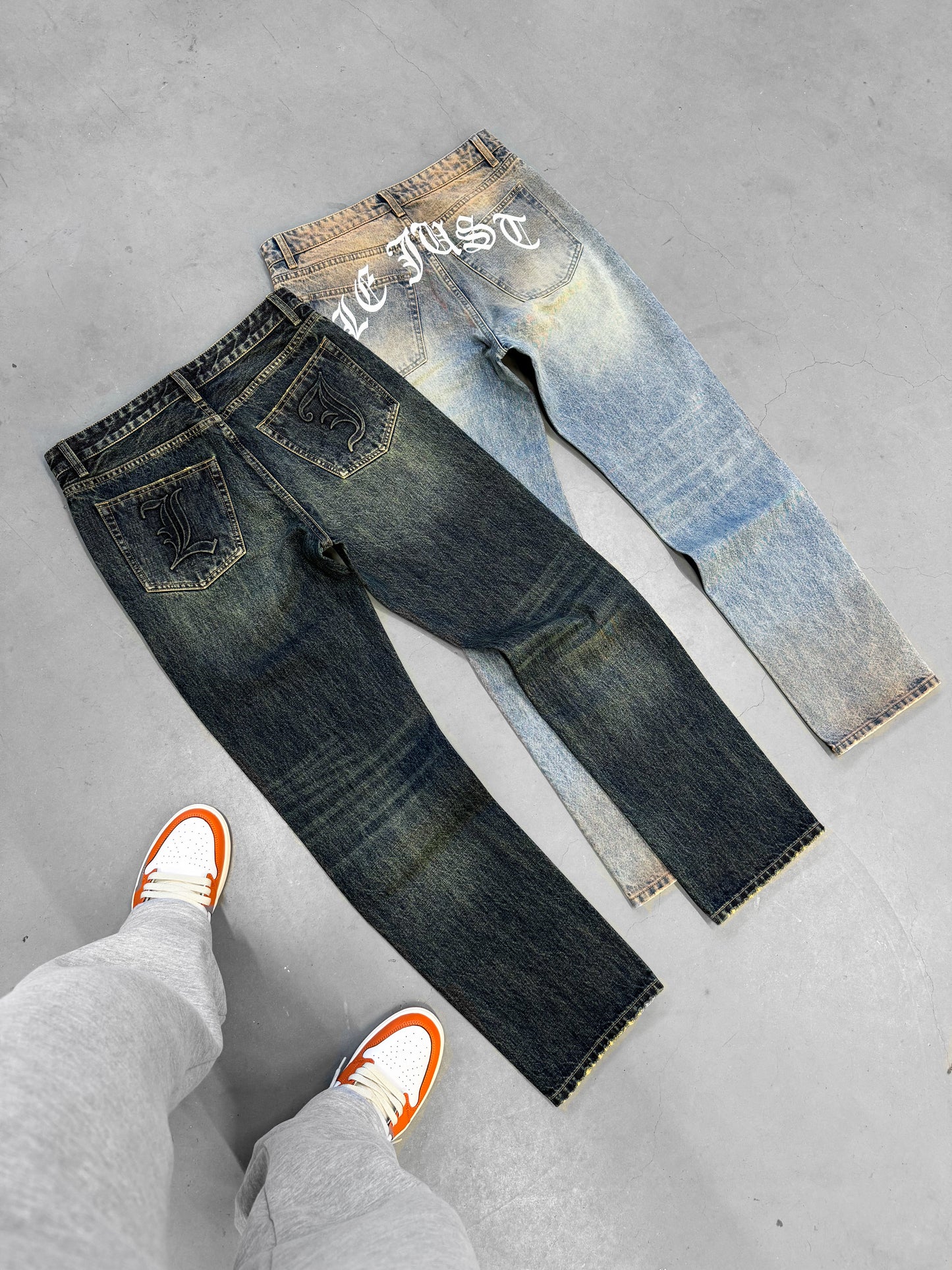 Desert Blue Monogram Jeans