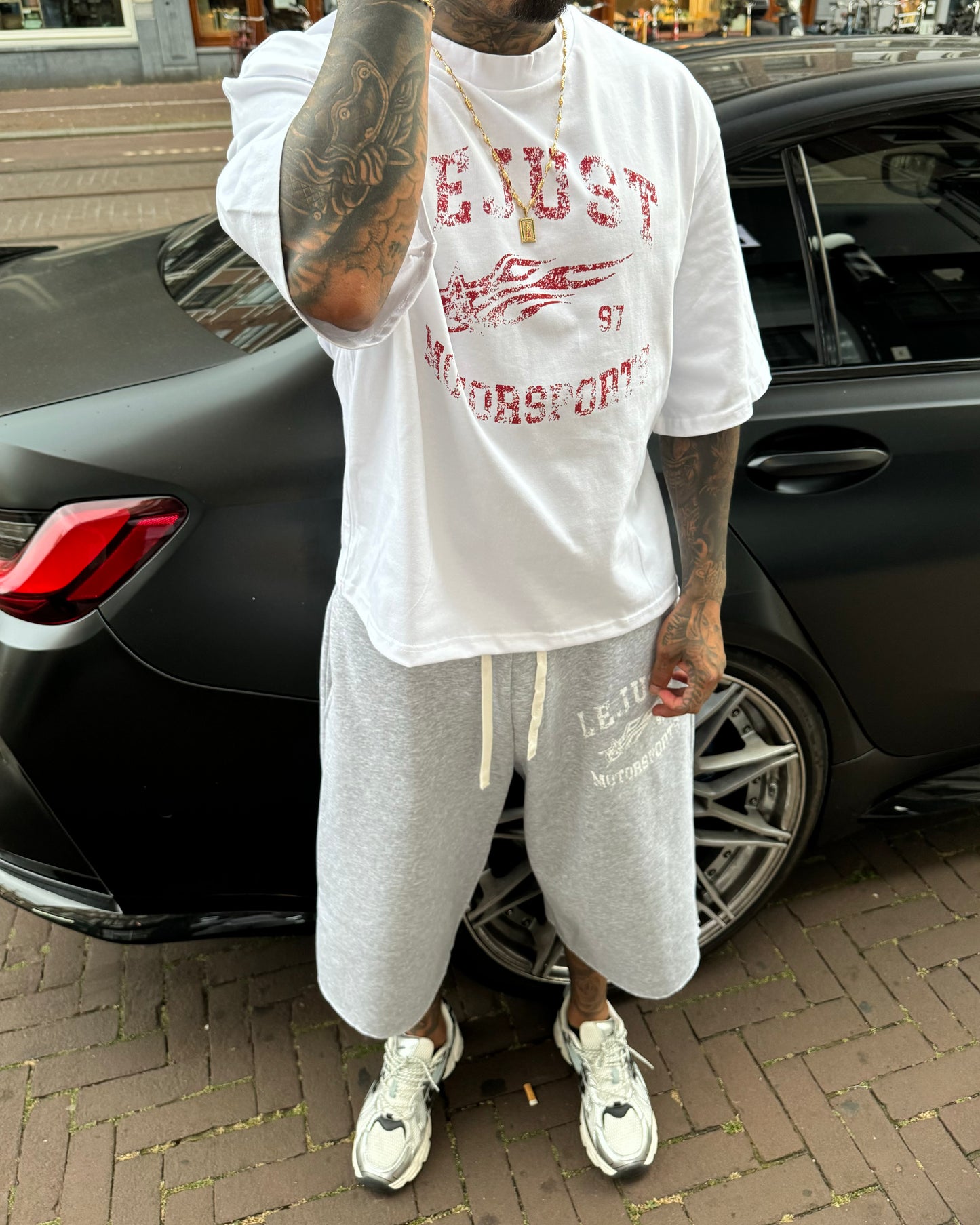 Motorsports Tee - White/Red