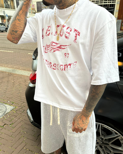 Motorsports Tee - White/Red