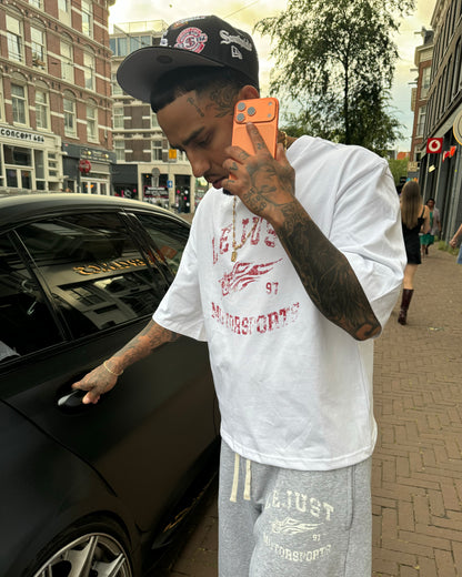 Motorsports Tee - White/Red