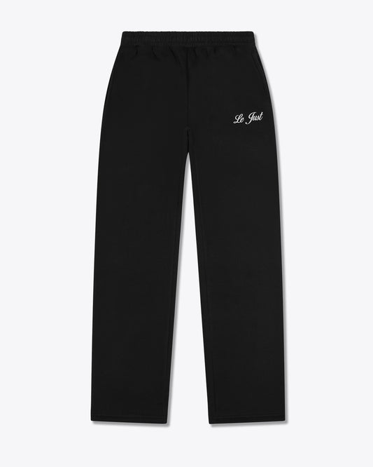 Straight Leg Joggers - Black/White