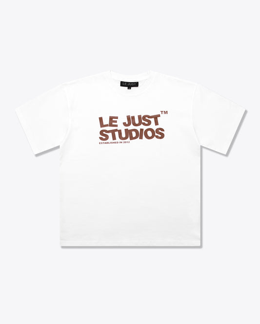 Le Just Studios Tee - White/Brown
