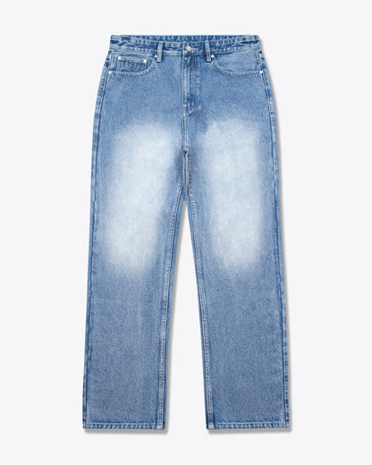 Embossed Light Blue Jeans