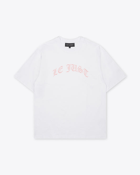 Monogram Tee - White/Pink