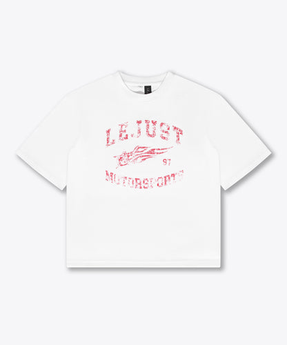 Motorsports Tee - White/Red