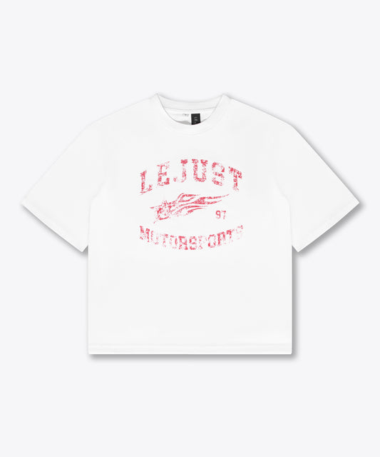 Motorsports Tee - White/Red